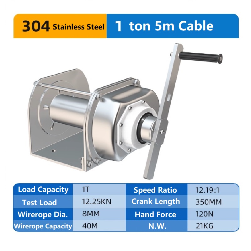 Stainless Steel Heavy Duty Hand Winch