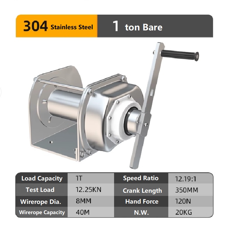Stainless Steel Heavy Duty Hand Winch